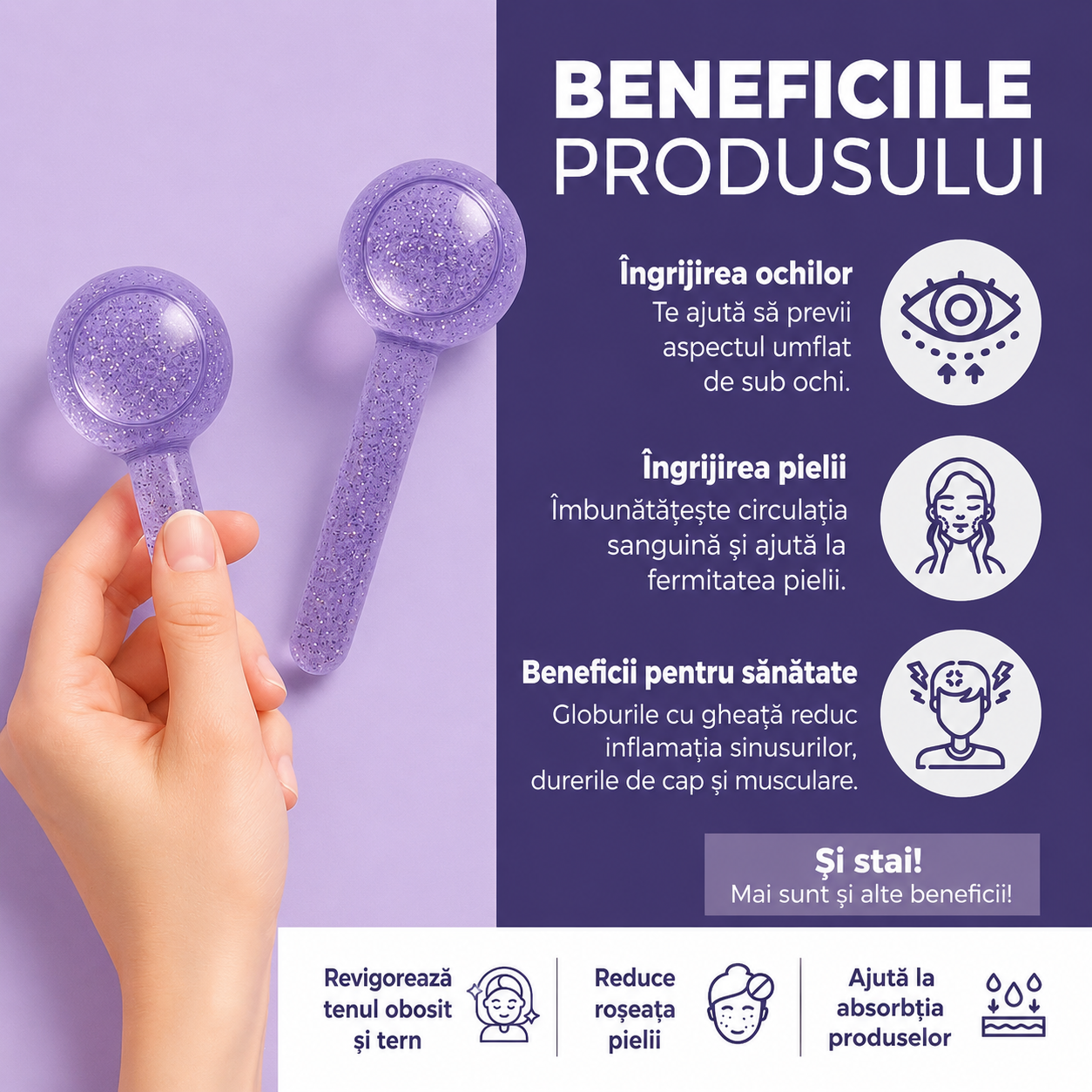 Globuri de Gheață pentru Față